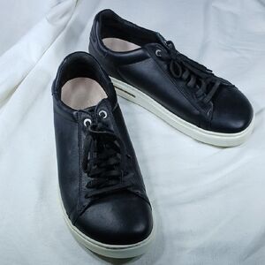 Birkenstick mens Black Leather Lace-Up Sneakers size 9